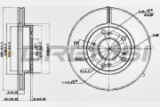 CD7939V Brzdový kotouč BREMSI