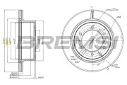 CD7954V Brzdový kotouč BREMSI