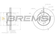 CD7960V Brzdový kotouč BREMSI