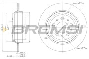 CD7964S Brzdový kotouč BREMSI