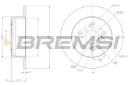 CD7980S Brzdový kotouč BREMSI