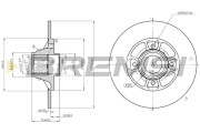 CD7984S Brzdový kotouč BREMSI