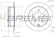 CD7986S Brzdový kotouč BREMSI