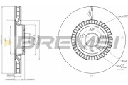 CD7987V Brzdový kotouč BREMSI