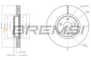 CD7996V Brzdový kotouč BREMSI