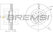 CD8000V Brzdový kotouč BREMSI