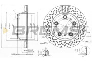 CD8012V Brzdový kotouč BREMSI