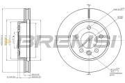 CD8017V Brzdový kotouč BREMSI