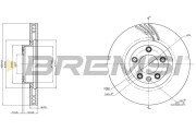 CD8019VRD Brzdový kotouč BREMSI