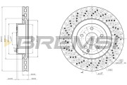 CD8030V Brzdový kotouč BREMSI