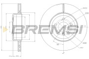 CD8037V Brzdový kotouč BREMSI