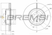 CD8039V Brzdový kotouč BREMSI