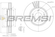 CD8040V Brzdový kotouč BREMSI