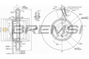 CD8043VRD Brzdový kotouč BREMSI