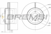 CD8047V Brzdový kotouč BREMSI