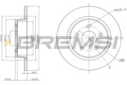 CD8058S Brzdový kotouč BREMSI