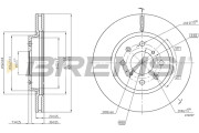 CD8070V Brzdový kotouč BREMSI