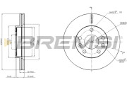 CD8078V Brzdový kotouč BREMSI