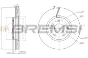 CD8091V Brzdový kotouč BREMSI