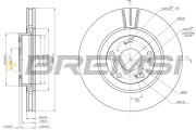 CD8092V Brzdový kotouč BREMSI