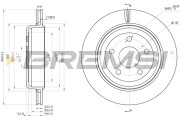 CD8095V Brzdový kotouč BREMSI