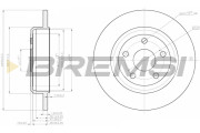 CD8096S Brzdový kotouč BREMSI