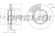 CD8100V Brzdový kotouč BREMSI