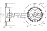 CD8140V Brzdový kotouč BREMSI