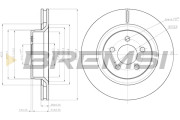 CD8145V Brzdový kotouč BREMSI
