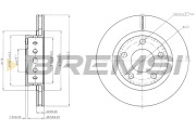 CD8151V Brzdový kotouč BREMSI