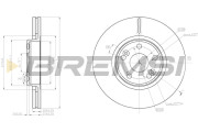 CD8152V Brzdový kotouč BREMSI
