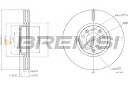 CD8156V Brzdový kotouč BREMSI
