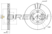 CD8161V Brzdový kotouč BREMSI