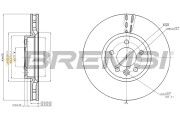 CD8182V Brzdový kotouč BREMSI