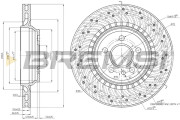 CD8183V Brzdový kotouč BREMSI
