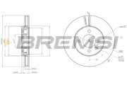 CD8184V Brzdový kotouč BREMSI