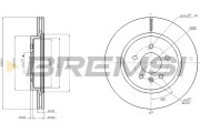 CD8188V Brzdový kotouč BREMSI