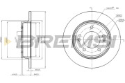 CD8193S Brzdový kotouč BREMSI