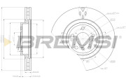 CD8203V Brzdový kotouč BREMSI
