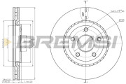 CD8216V Brzdový kotouč BREMSI