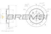 CD8244S Brzdový kotouč BREMSI