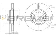 CD8266V Brzdový kotouč BREMSI