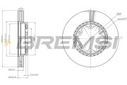 CD8269V Brzdový kotouč BREMSI