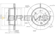 CD8285V Brzdový kotouč BREMSI