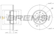 CD8286S Brzdový kotouč BREMSI