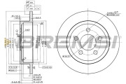 CD8288S Brzdový kotouč BREMSI