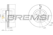 CD8329V Brzdový kotouč BREMSI