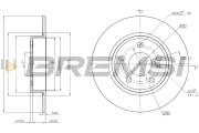 CD8335S Brzdový kotouč BREMSI
