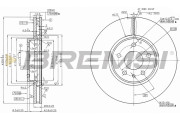 CD8337V Brzdový kotouč BREMSI