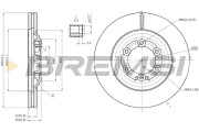 CD8372V Brzdový kotouč BREMSI